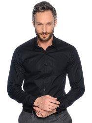 Calvin Klein Hemd Slim Fit schwarz