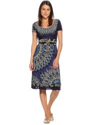 Desigual Kleid navy/beige