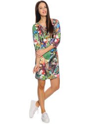 Smashed-Lemon Kleid multi