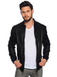 tigha Lederjacke schwarz